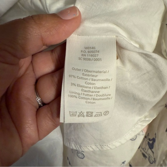 Boden Sophia Multicolor Vespa Moped Scooter Print Shirt Dress 14R Retro Inspired - Picture 8 of 16